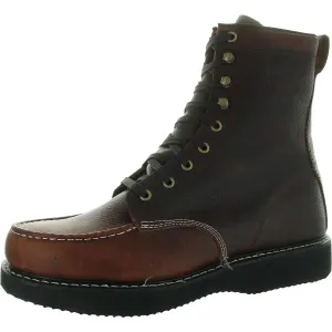 8" Mens Lace-Up Leather Combat & Lace-Up Boots