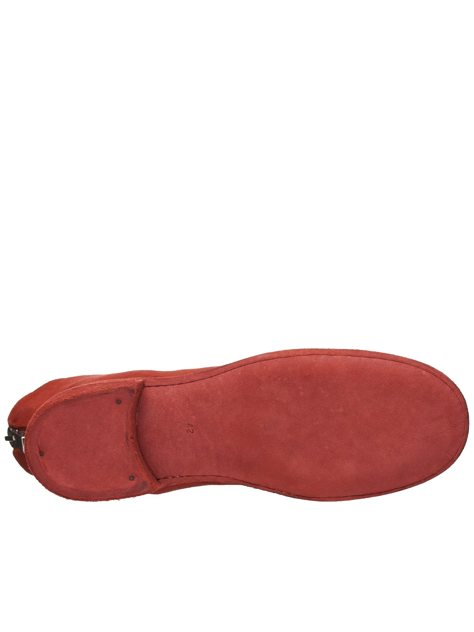 986 Horse Leather Zip Boots (986-HORSE-REVERSE-1006T-RED)