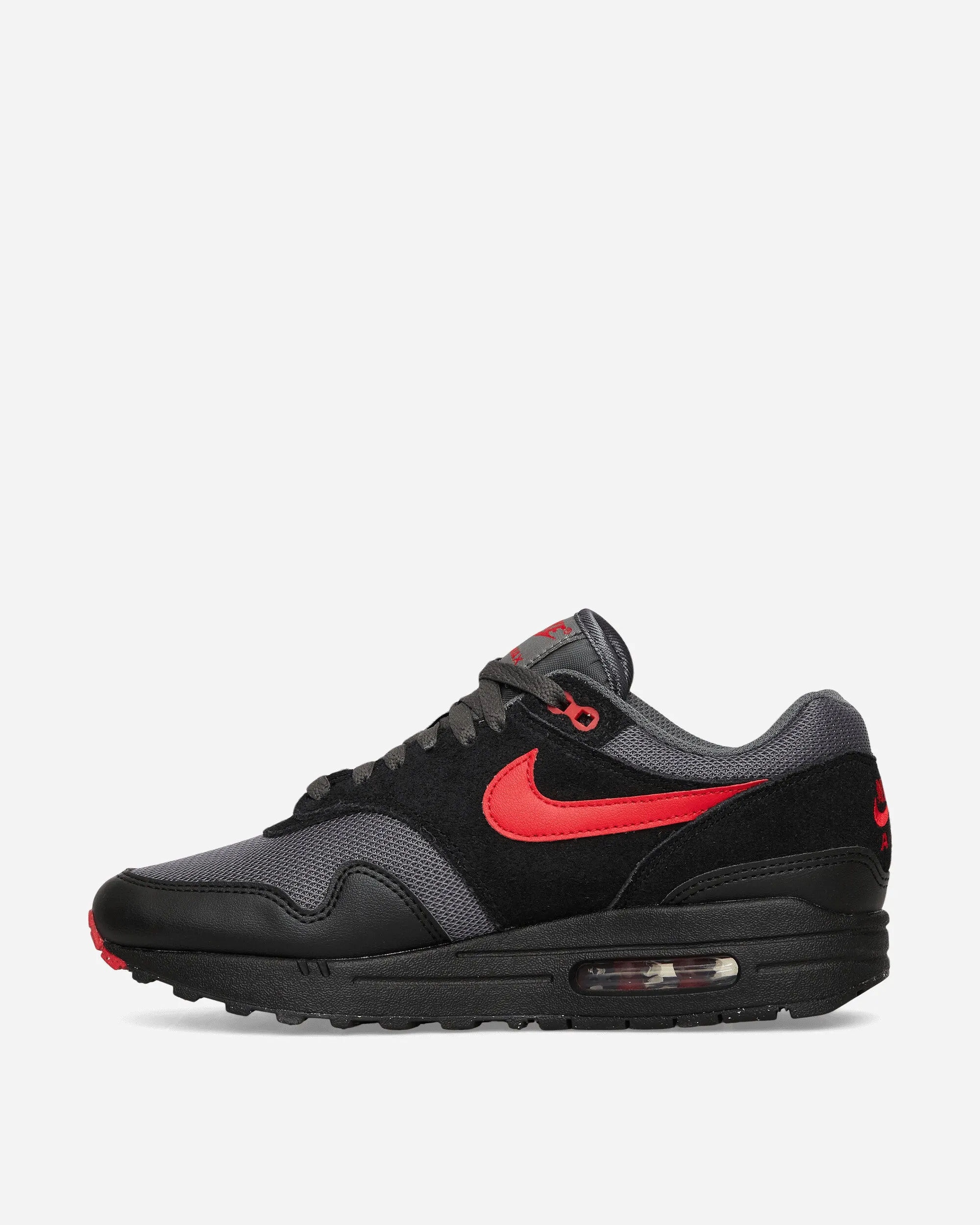 Air Max 1 Essential Sneakers Black / Iron Grey / University Red