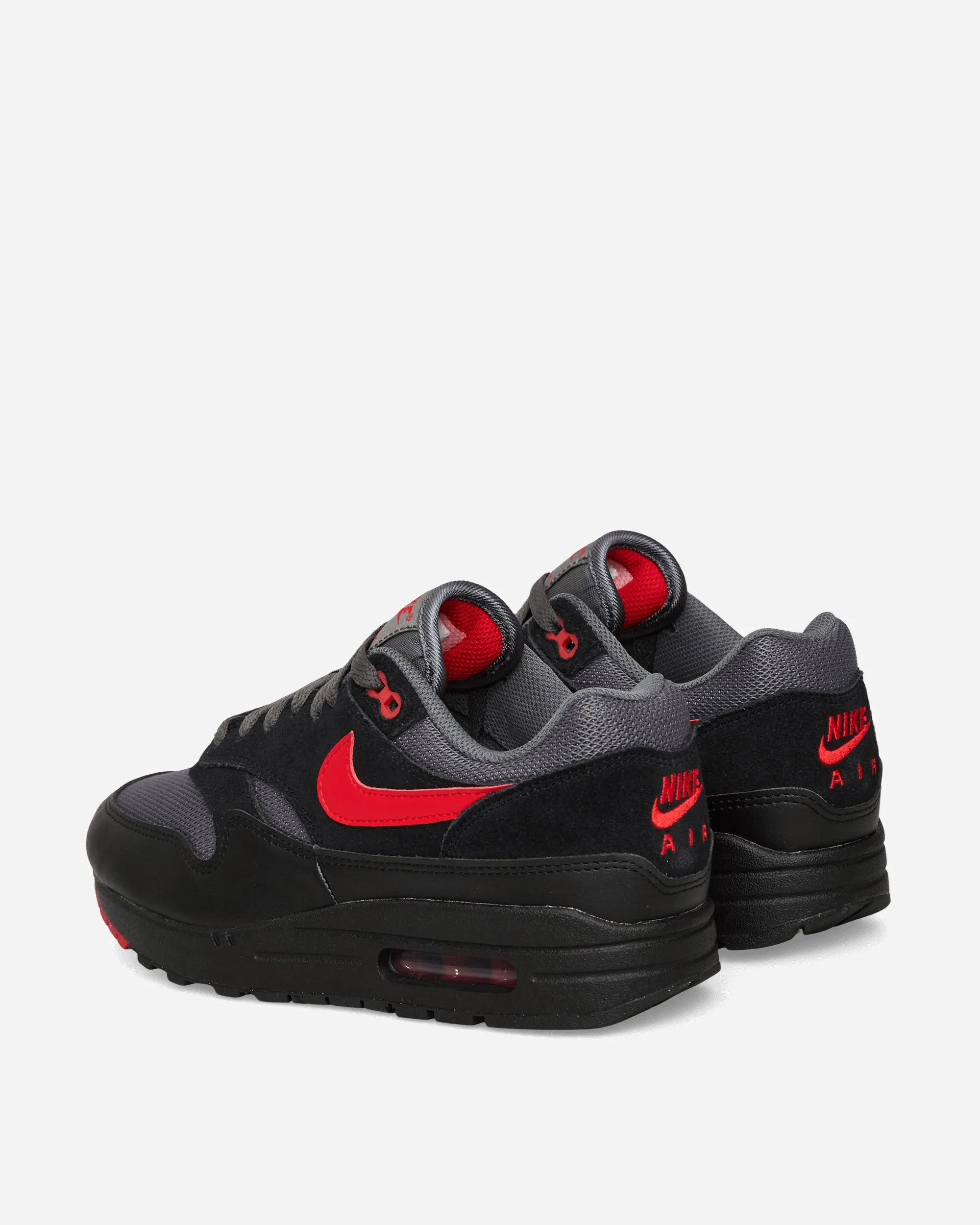 Air Max 1 Essential Sneakers Black / Iron Grey / University Red