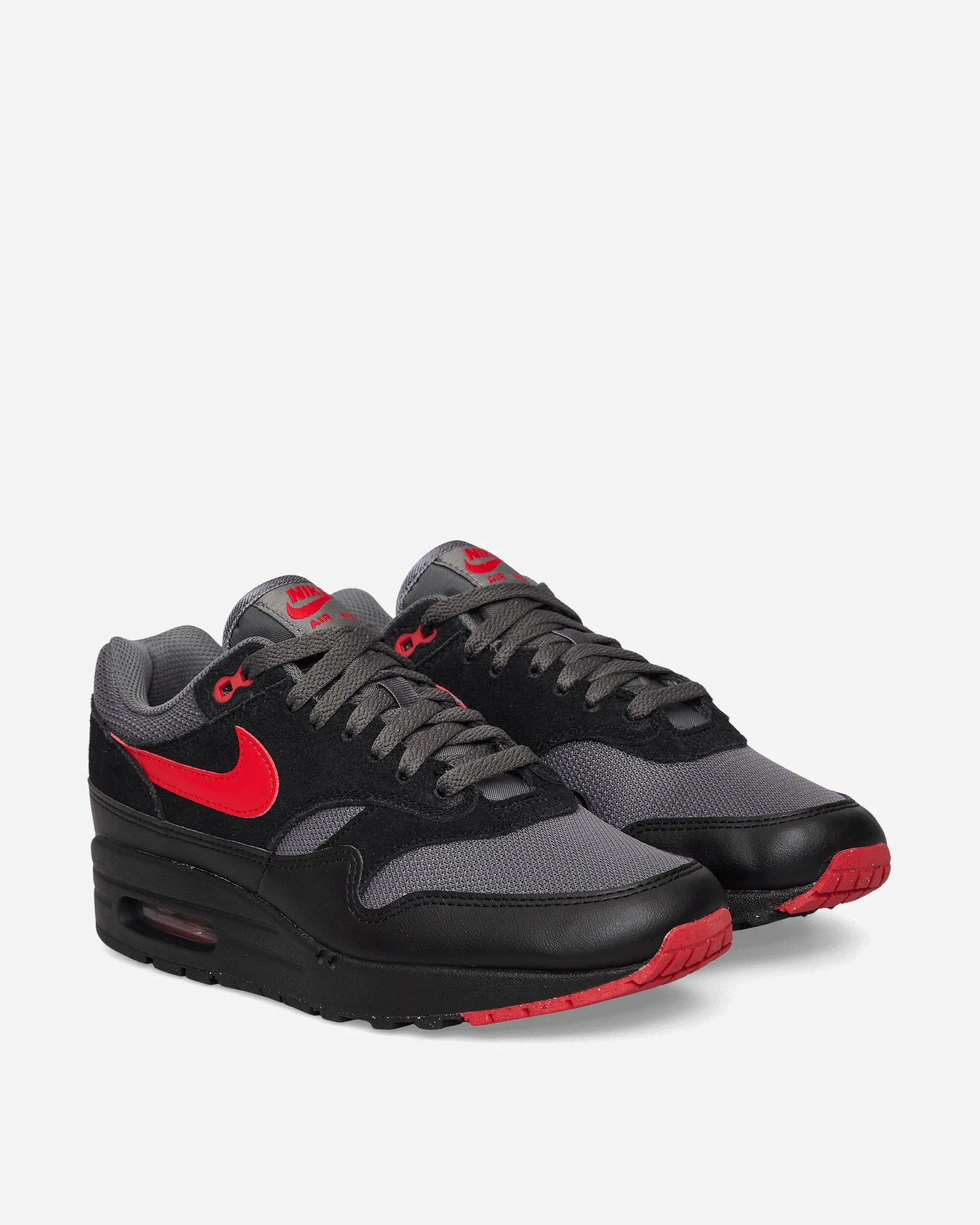Air Max 1 Essential Sneakers Black / Iron Grey / University Red