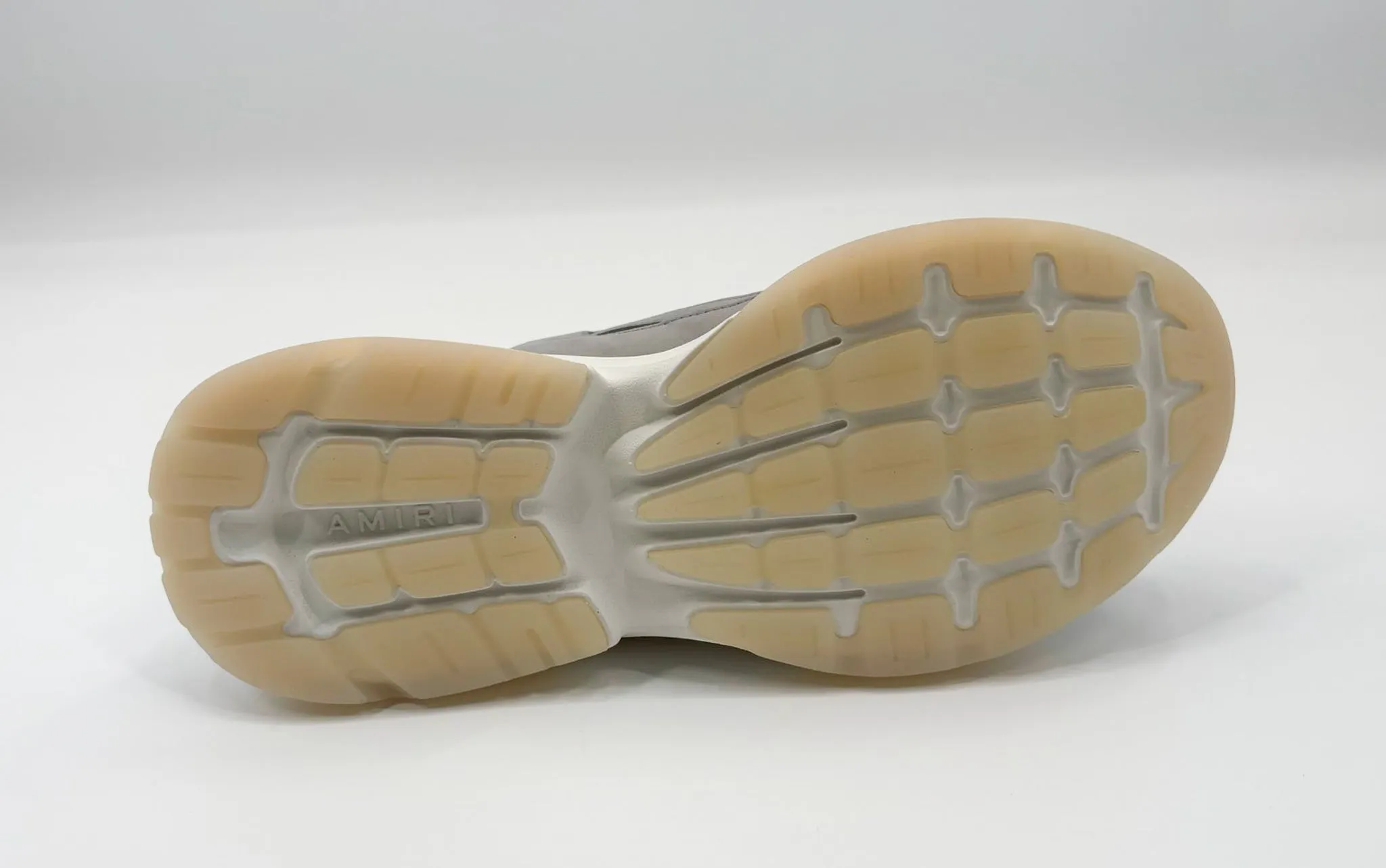 Amiri Gray Bone Runners Skeleton Sneakers