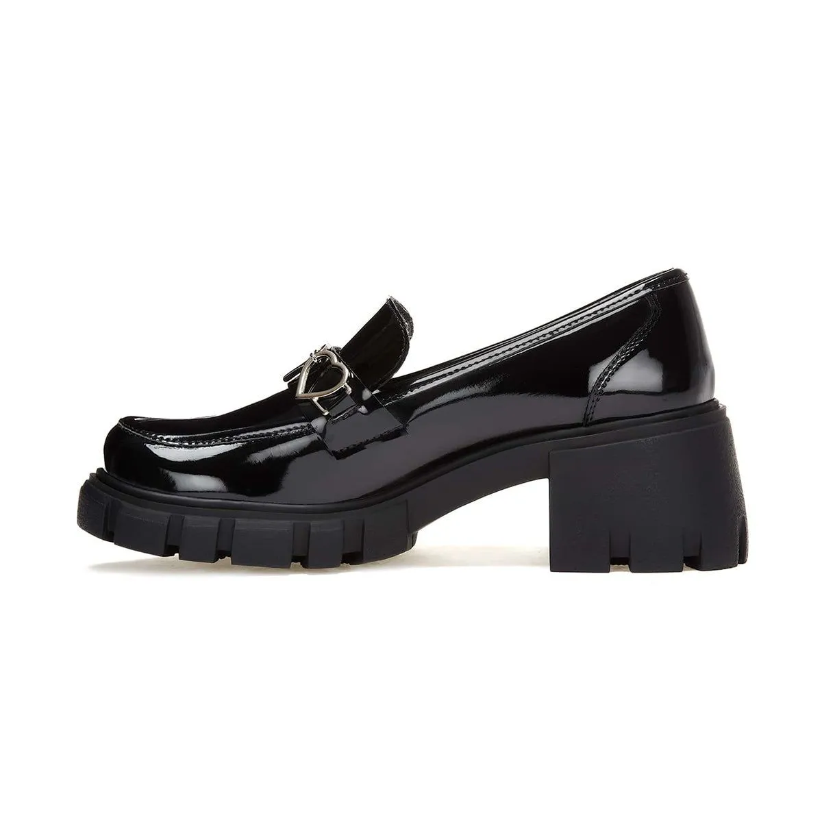 Andrea Patent Penny Loafers Hearts