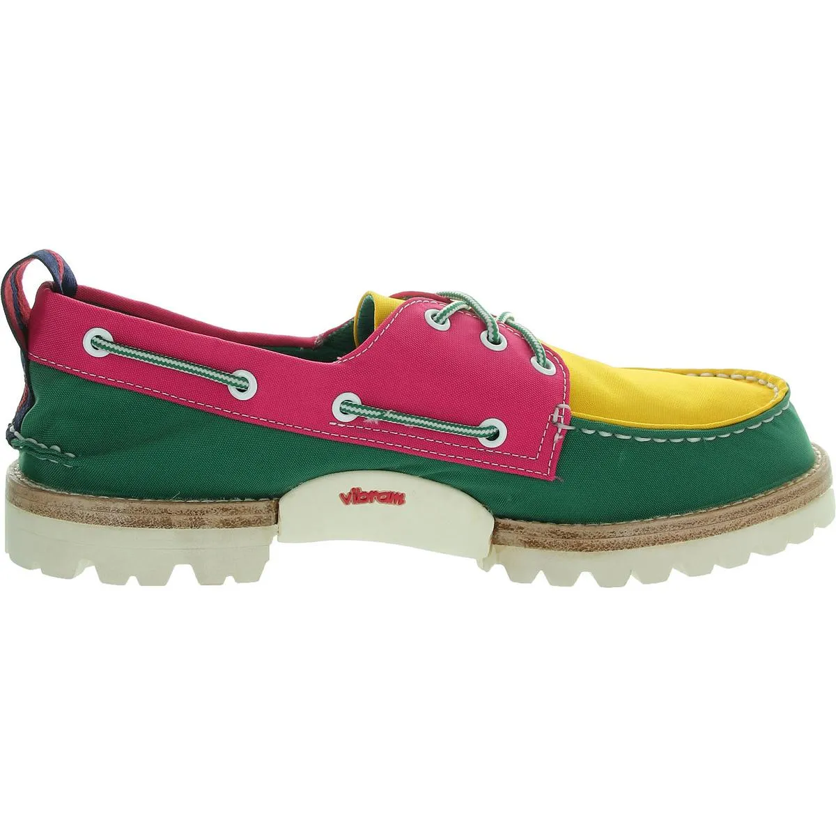 A/O Lug Nylon Mens Mixed Media Nylon Boat Shoes