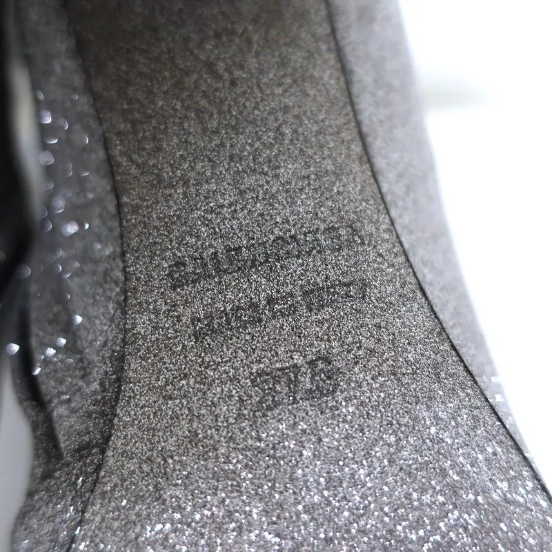 Balenciaga Glitter Ankle Boots Silver Size 37.5 High Heel Booties