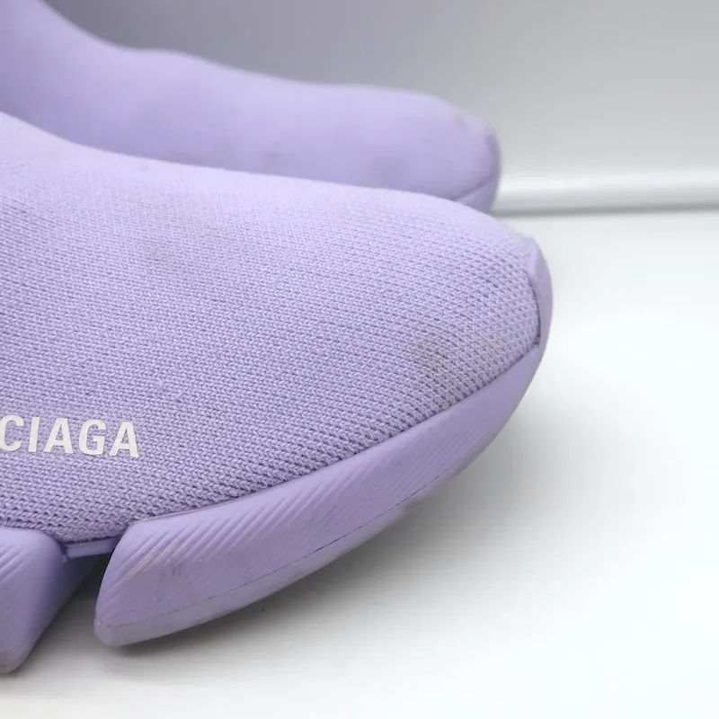 Balenciaga Speed 2.0 Sock Sneakers Lilac Stretch Knit Size 9