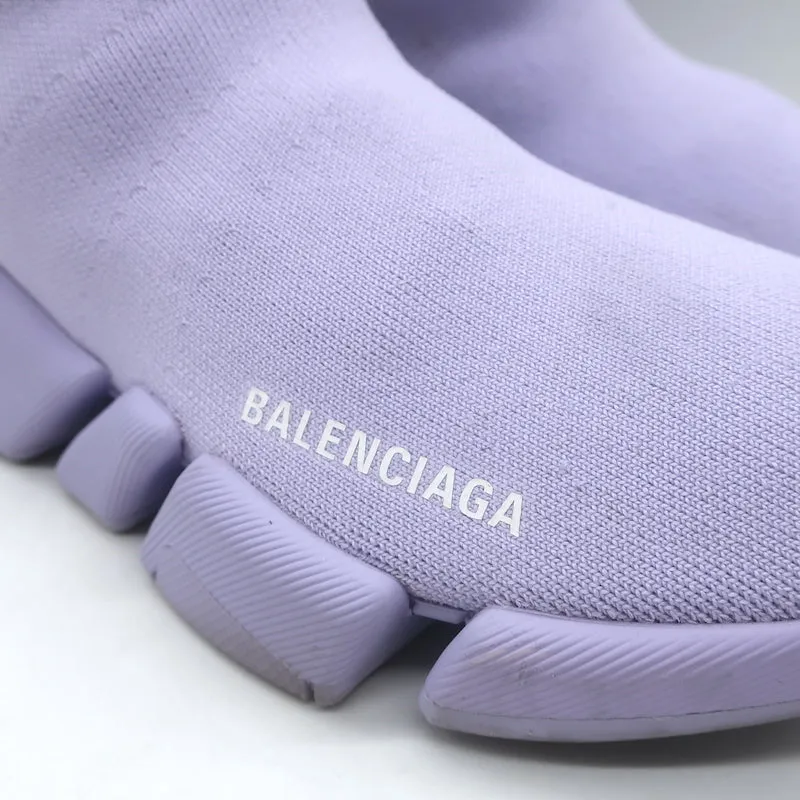 Balenciaga Speed 2.0 Sock Sneakers Lilac Stretch Knit Size 9