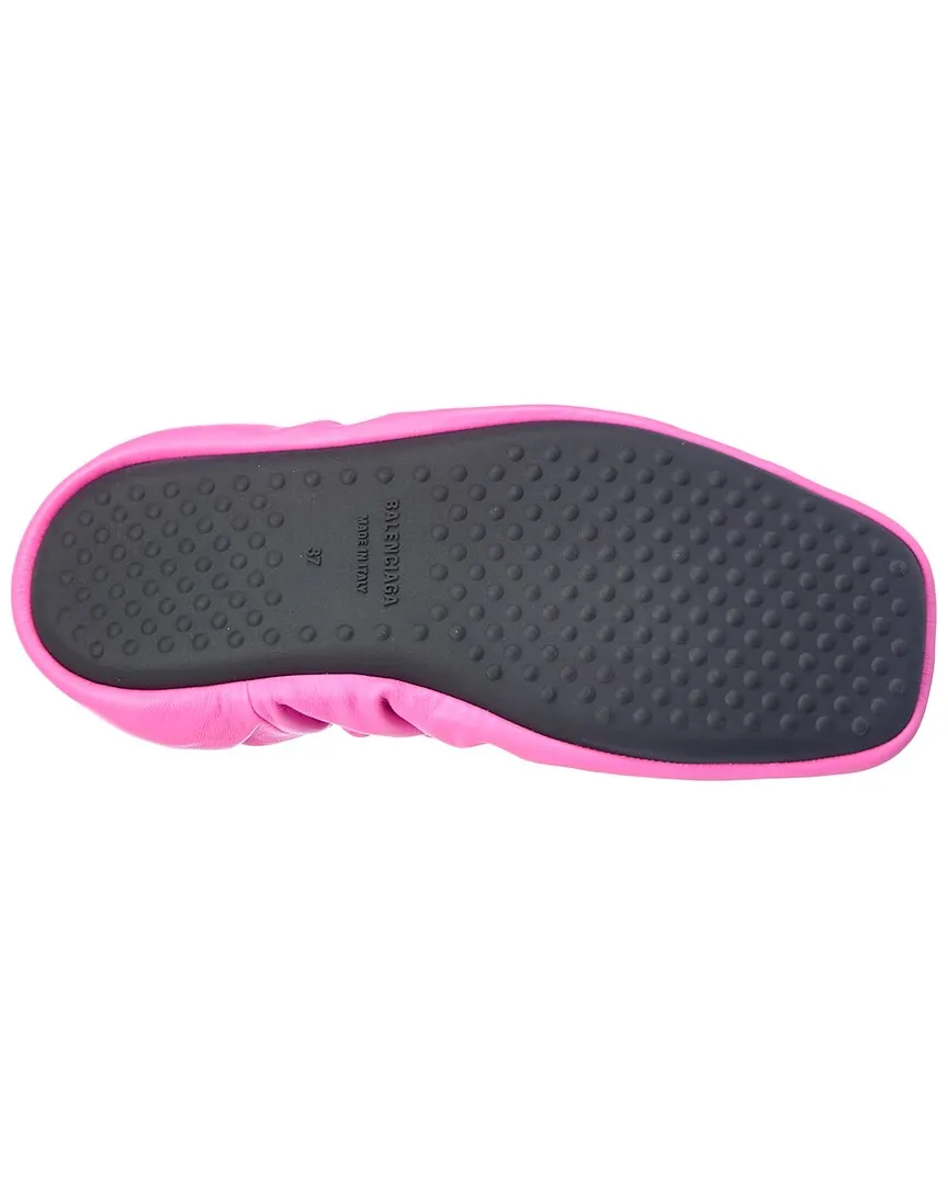 Balenciaga Tug Leather Ballerina Flat