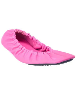 Balenciaga Tug Leather Ballerina Flat