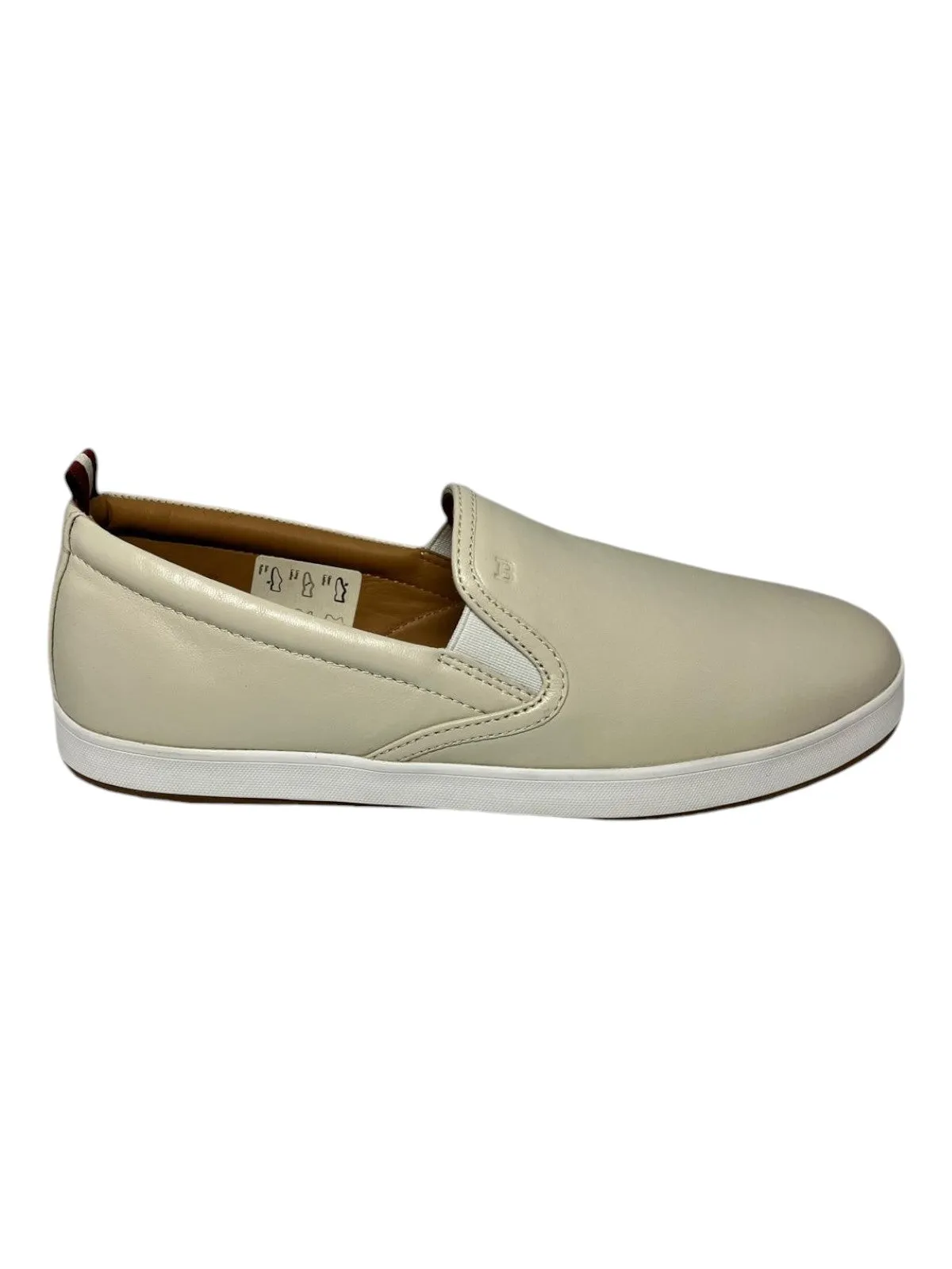 Bally Hinka 6211667 Ladies Bone Lamb Leather Sneakers