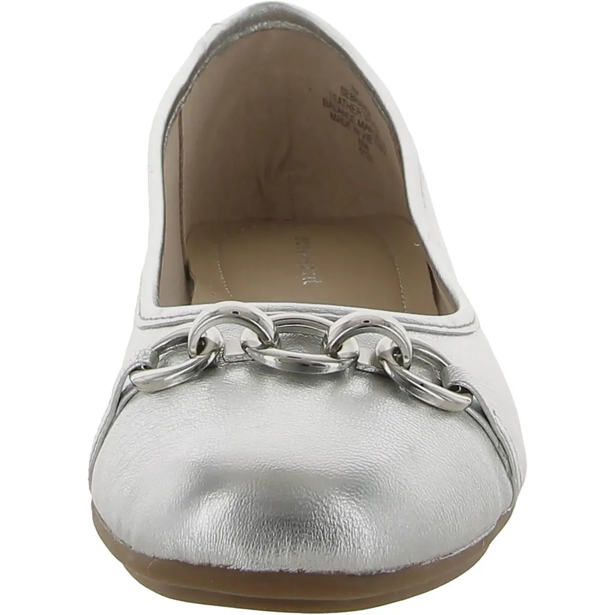 Brandi Womens Leather Chain Loafers