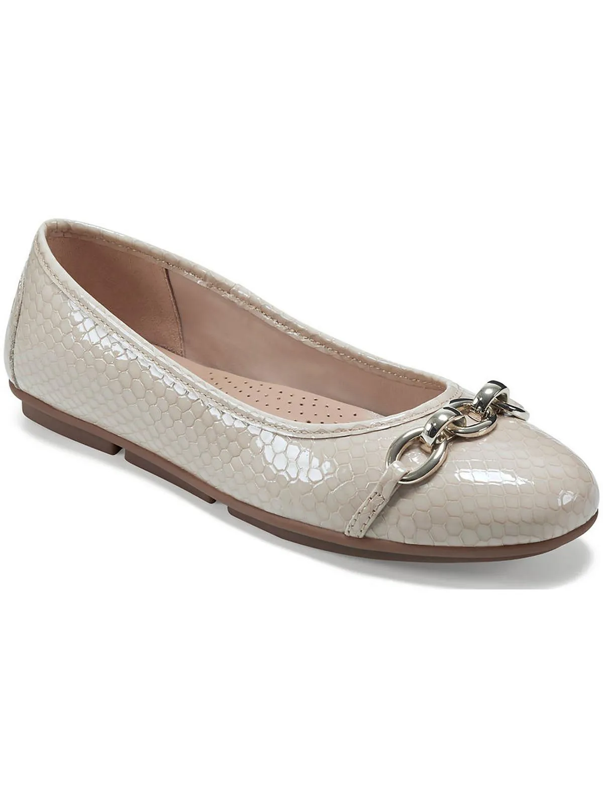Brandi Womens Leather Chain Loafers