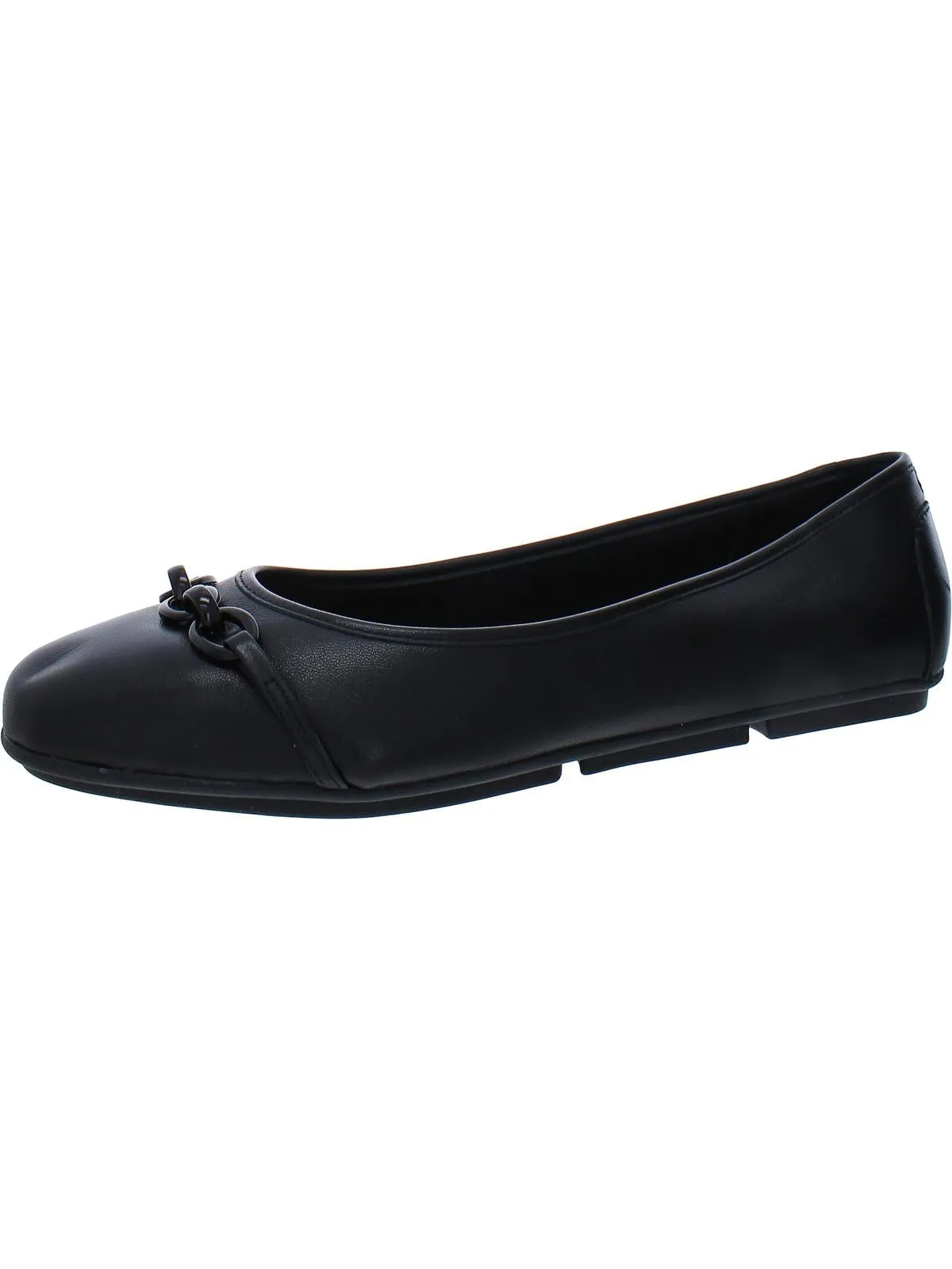 Brandi Womens Leather Chain Loafers