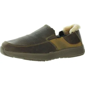 Bulgan Mens Fleece Lined Leather Loafers