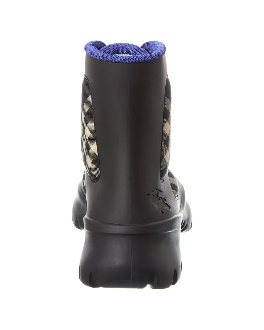 Burberry Boulder Lace-Up Rubber & Canvas Boot