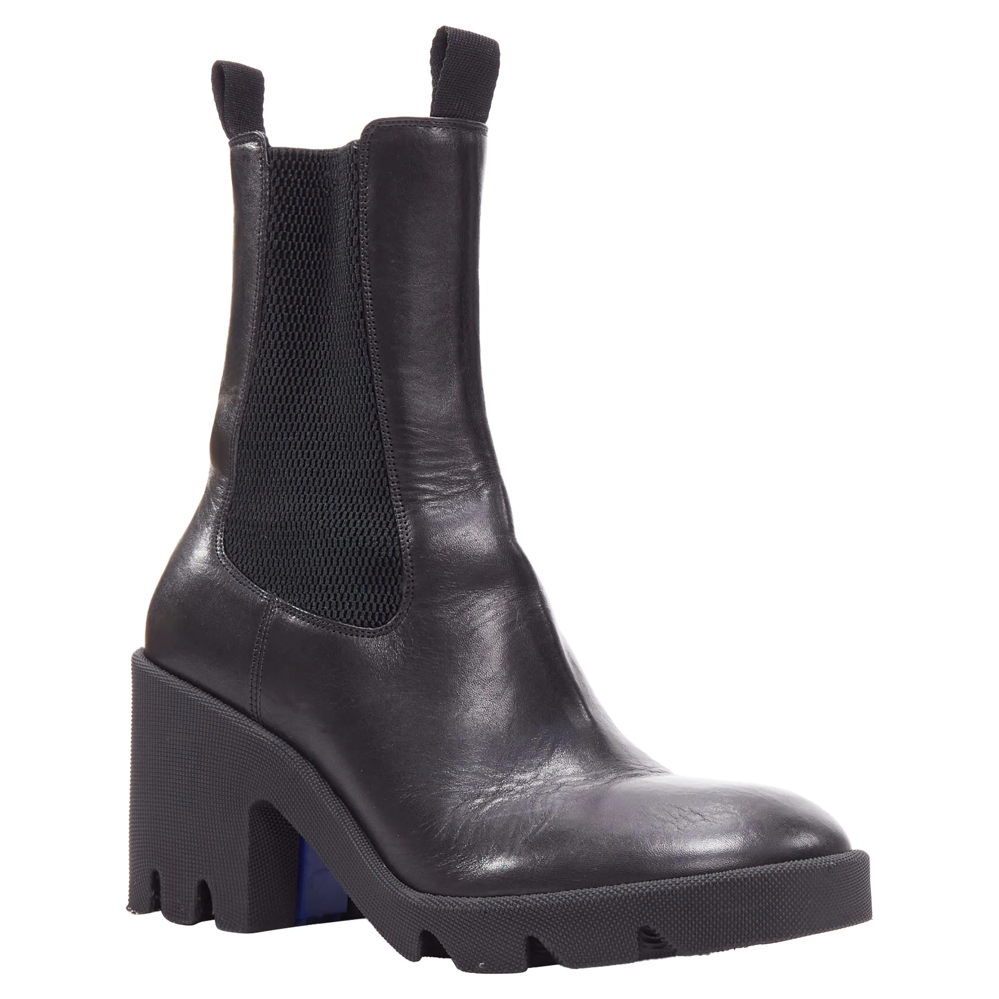 Burberry Daniel Lee Stride Leather Chunky Heel Boots