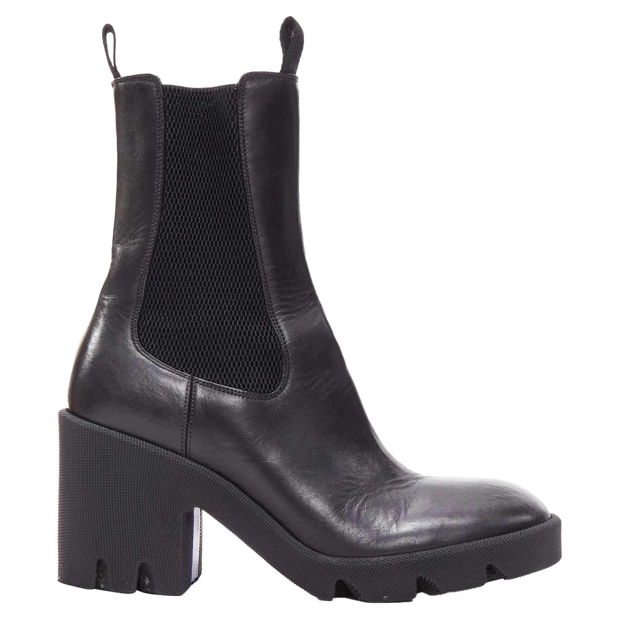 Burberry Daniel Lee Stride Leather Chunky Heel Boots