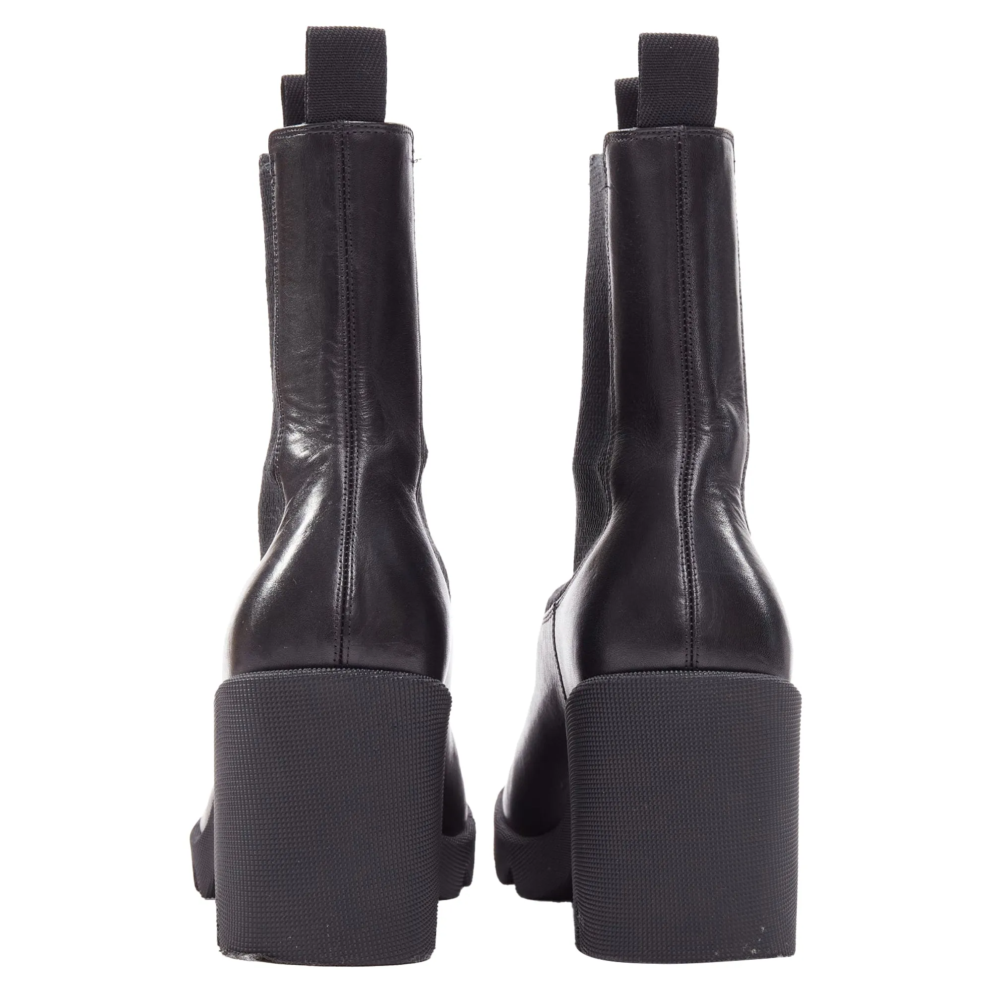 Burberry Daniel Lee Stride Leather Chunky Heel Boots