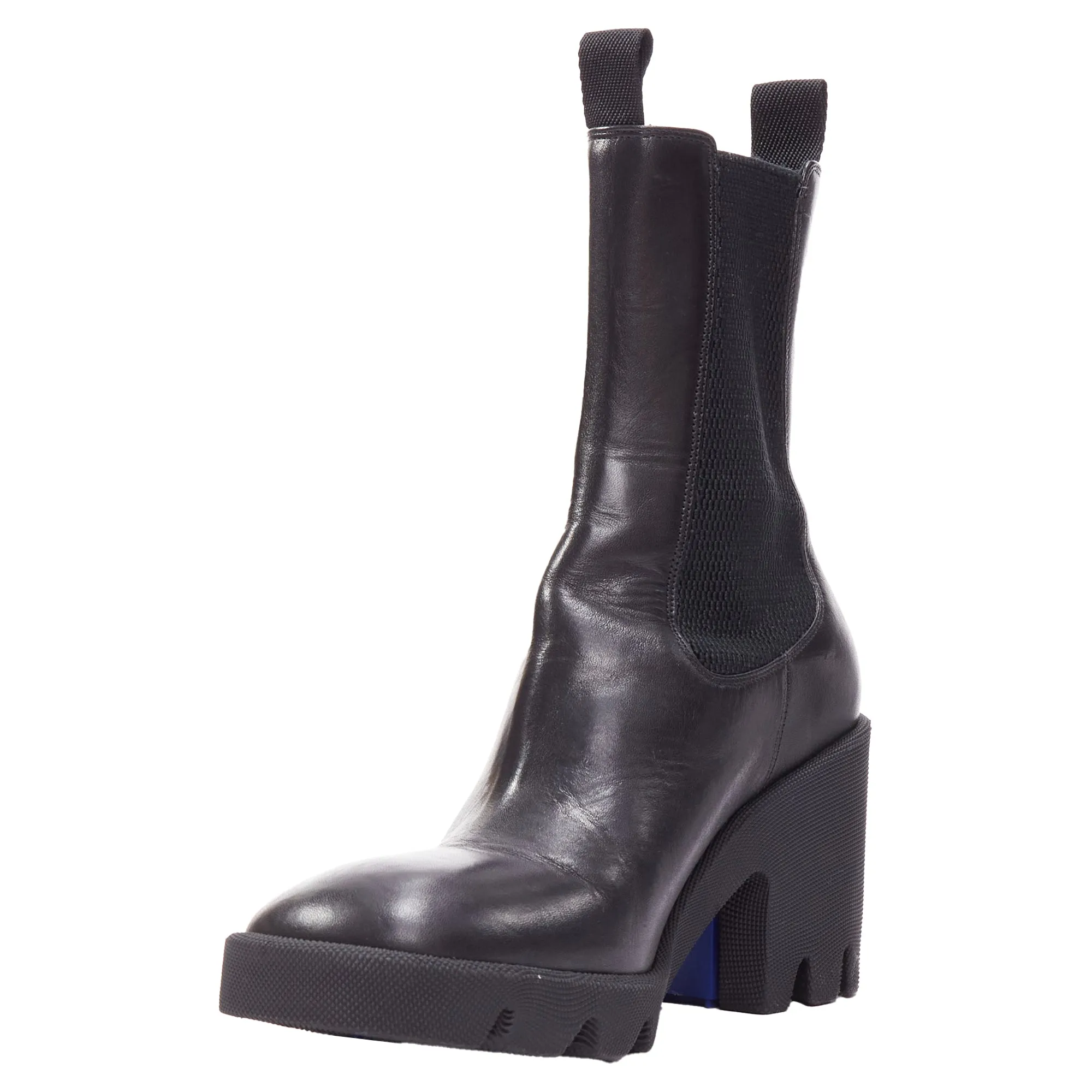 Burberry Daniel Lee Stride Leather Chunky Heel Boots