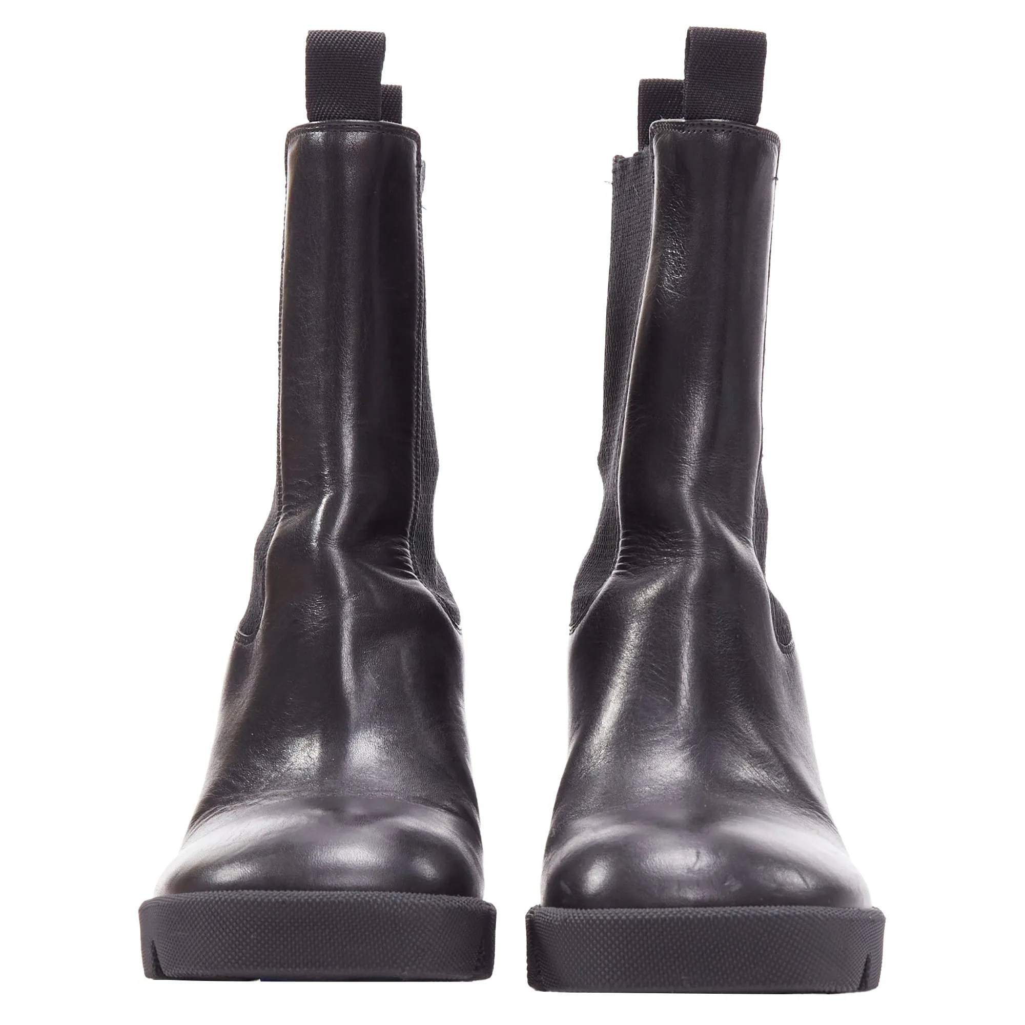 Burberry Daniel Lee Stride Leather Chunky Heel Boots