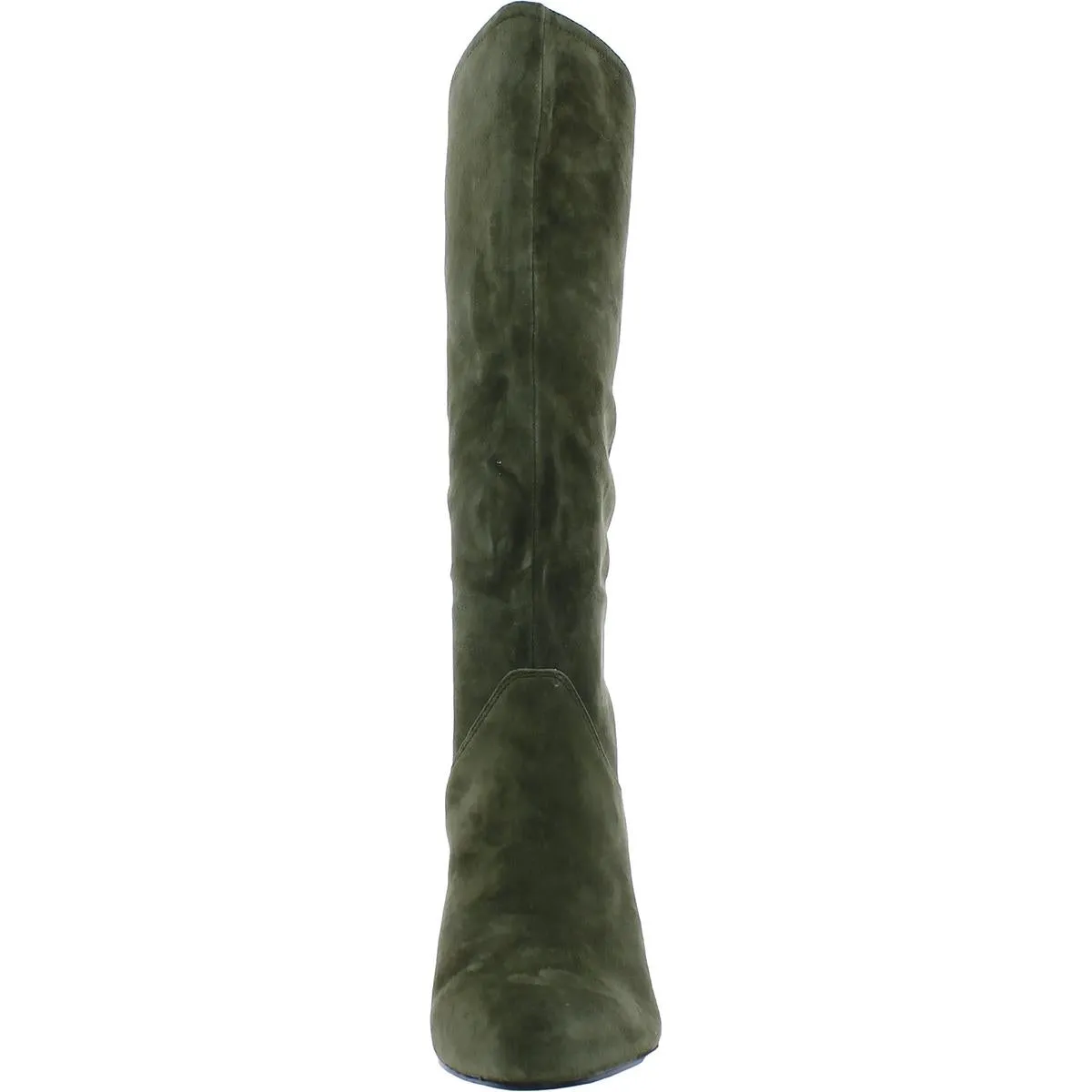 Buyah Womens Suede Pull On Mid-Calf Boots