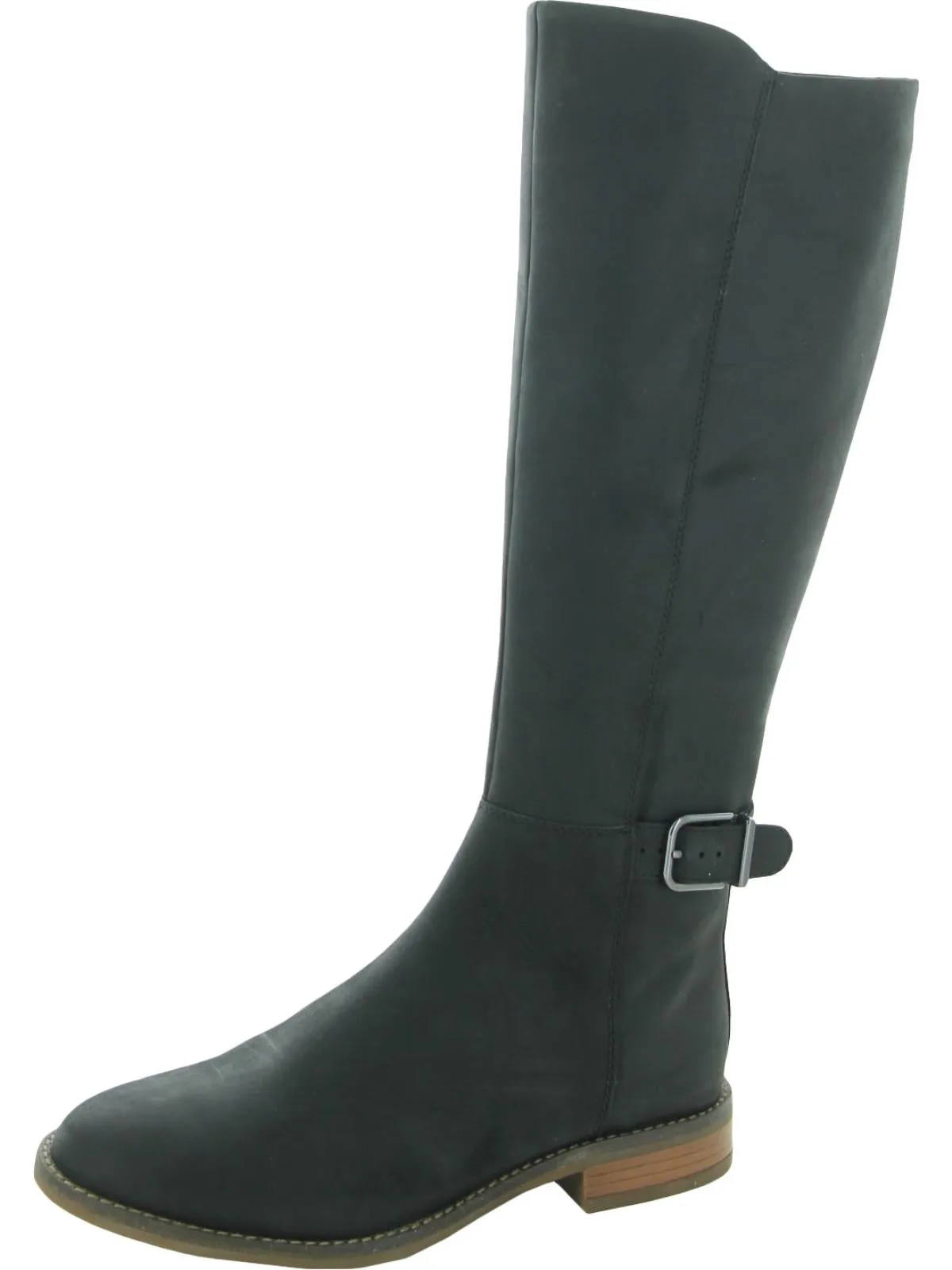 Camzin Branch Womens Leather Almond Toe Knee-High Boots