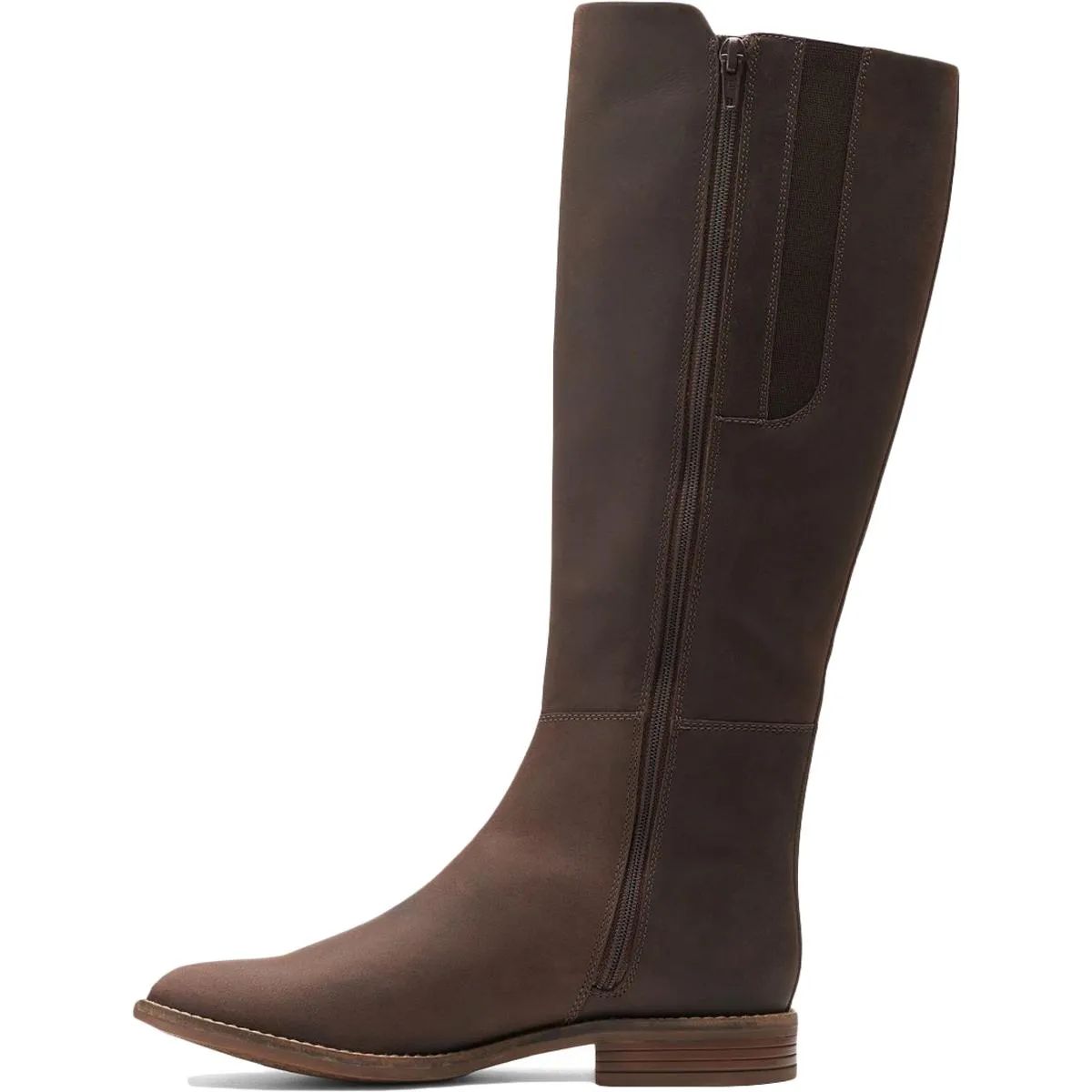 Camzin Branch Womens Leather Almond Toe Knee-High Boots