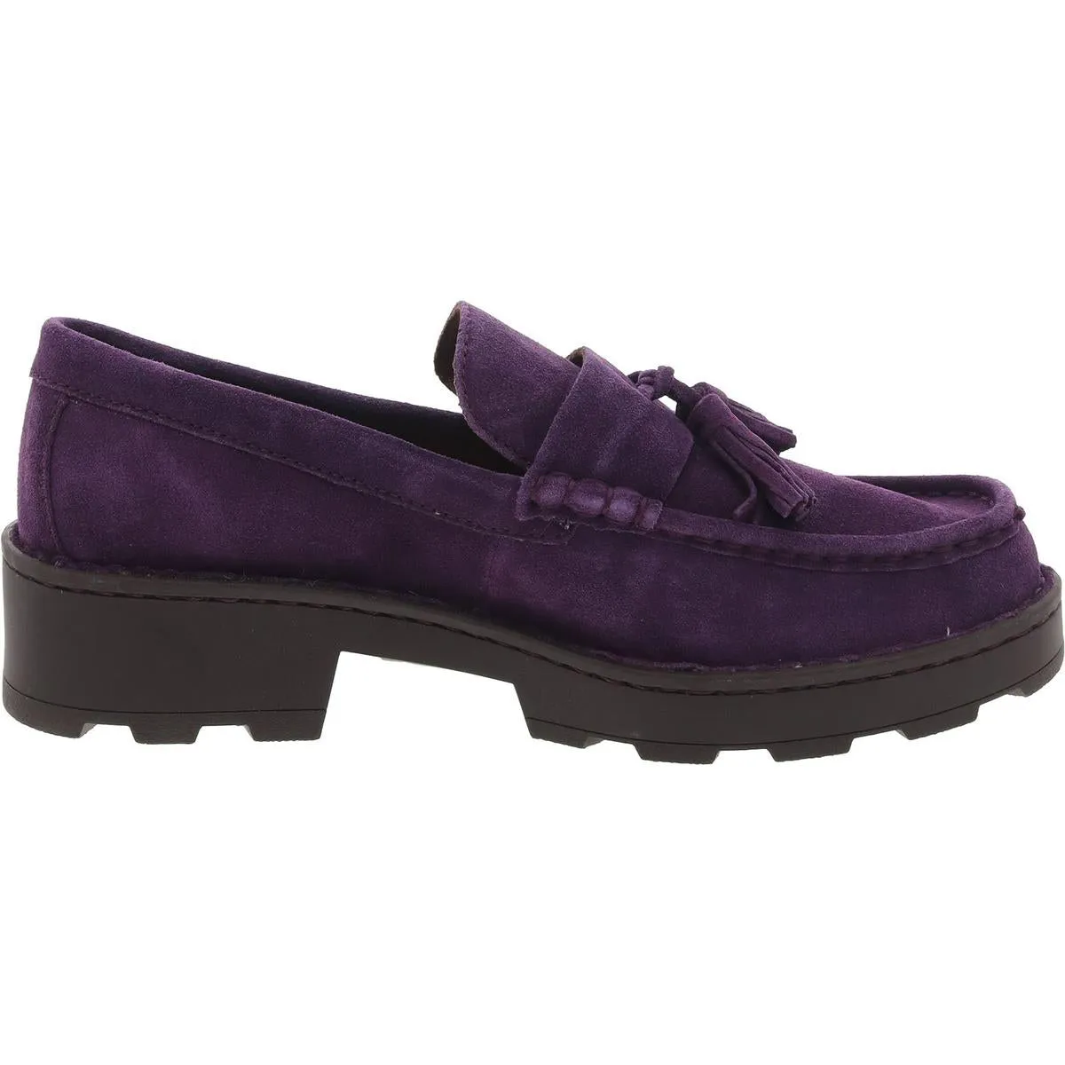 Capri Womens Tassel Faux Suede Loafers