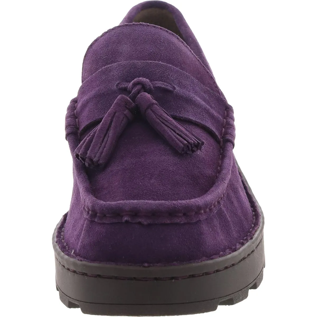 Capri Womens Tassel Faux Suede Loafers