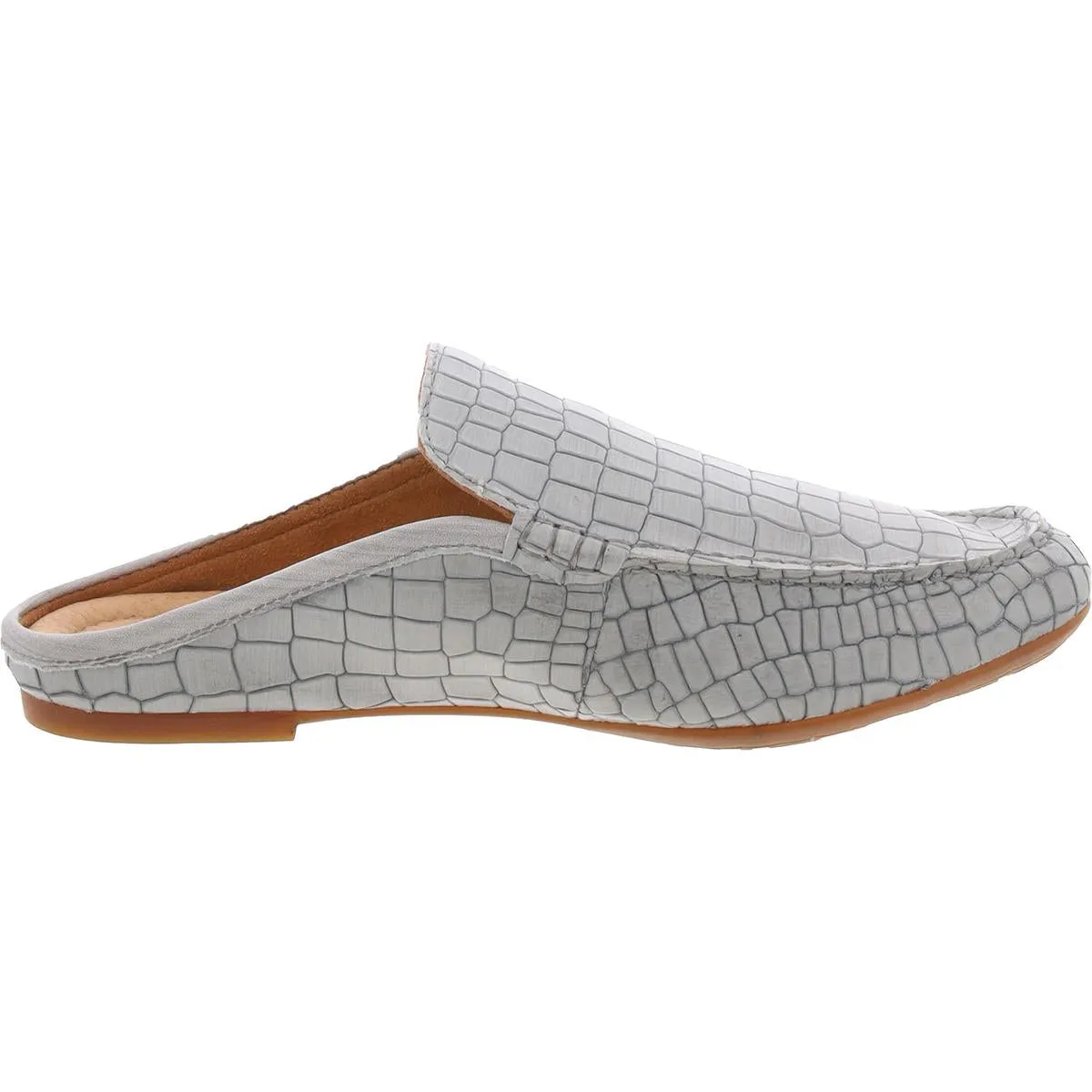 CAPRICORN Womens Embossed Leather Mules