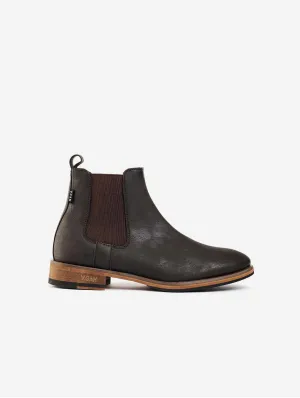 Cardamom Men's Vegan Leather Chelsea Boots | Dark Brown
