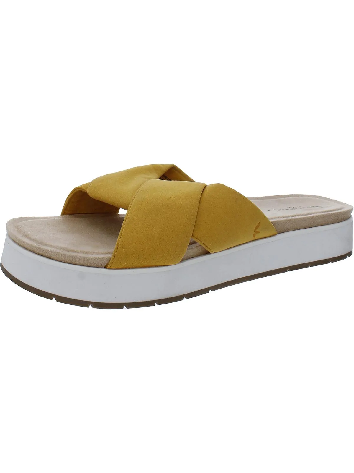 Carenza Womens Faux Suede Slip On Slide Sandals