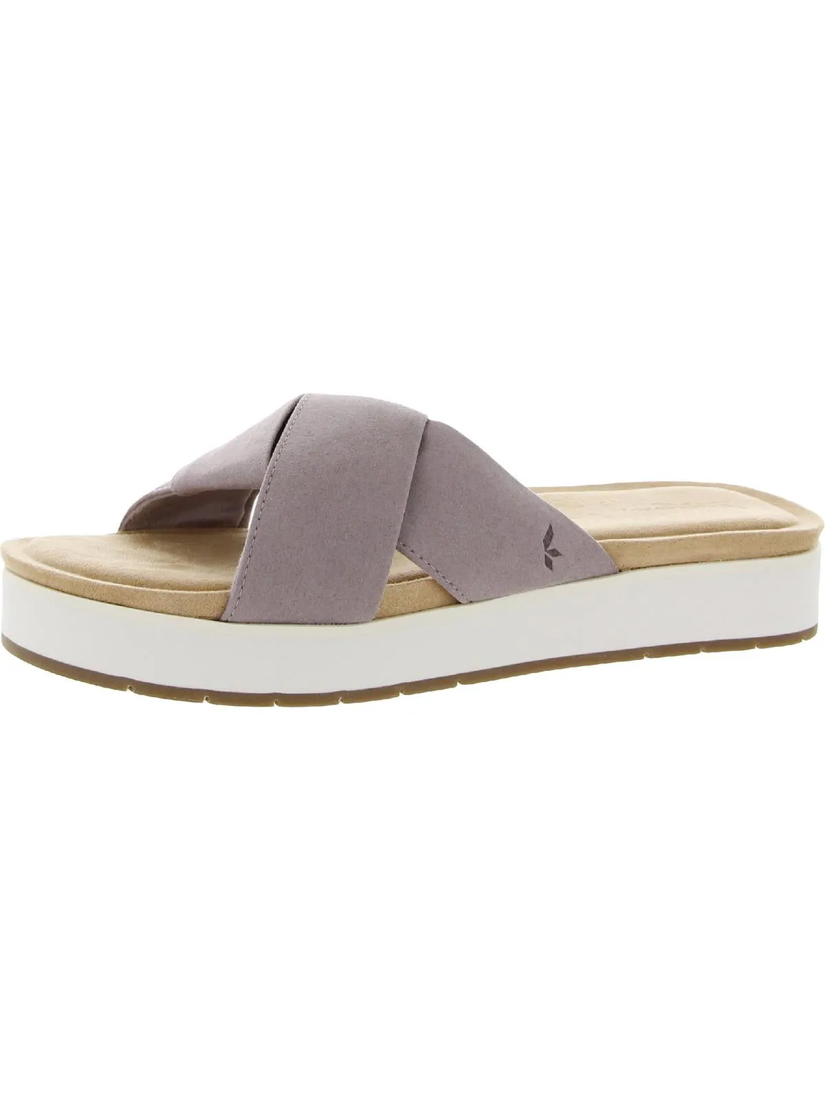 Carenza Womens Faux Suede Slip On Slide Sandals