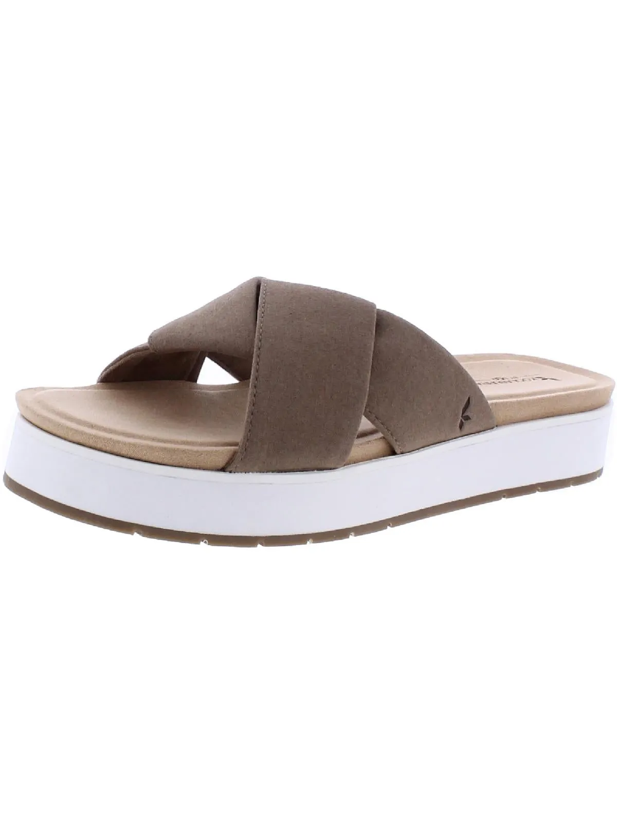 Carenza Womens Faux Suede Slip On Slide Sandals