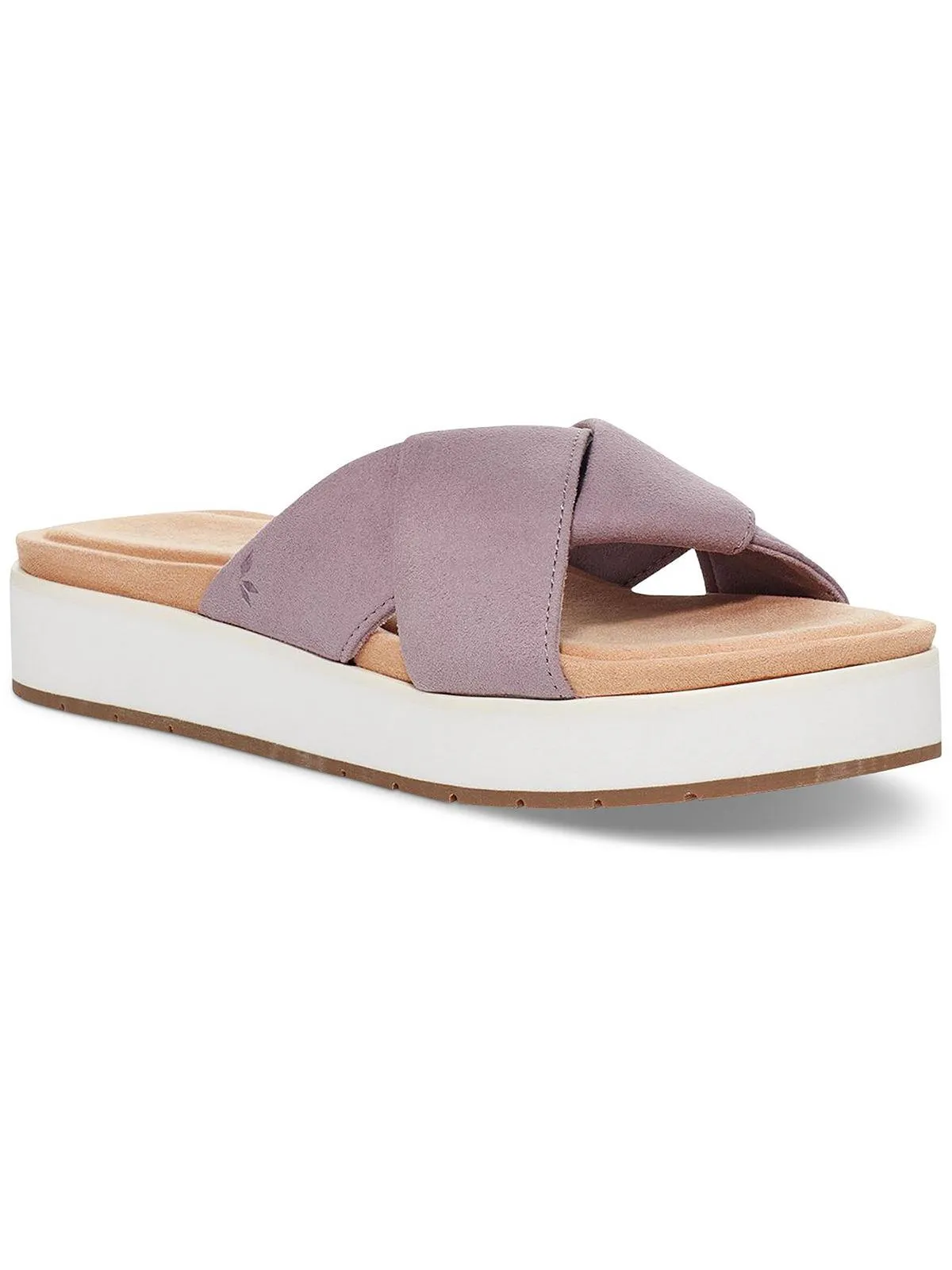 Carenza Womens Faux Suede Slip On Slide Sandals