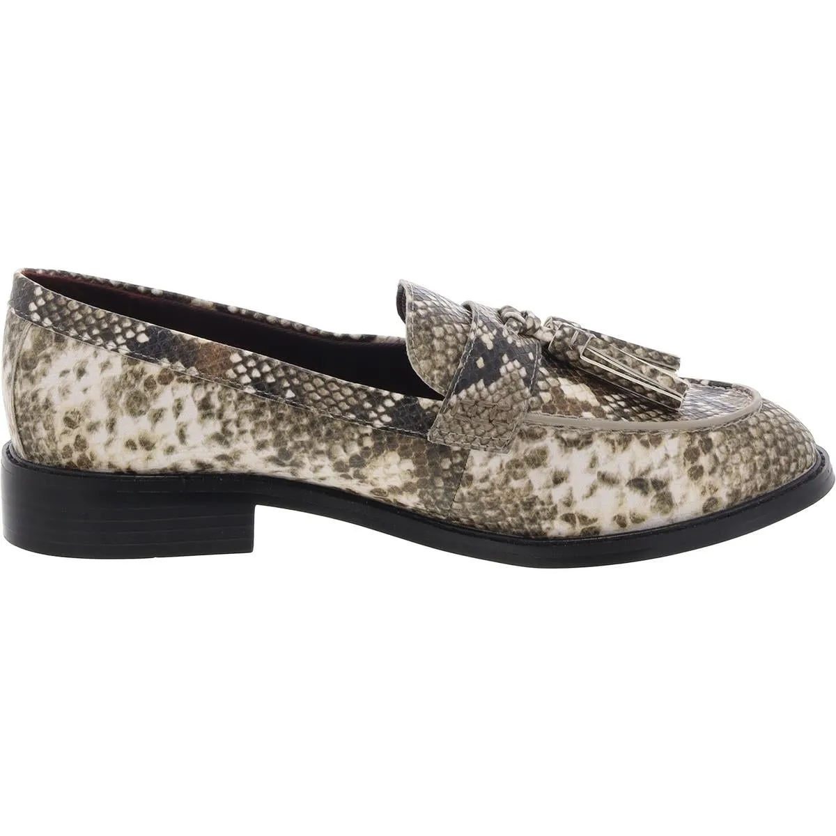 Carolyn Low Womens Patent Slip On Loafers