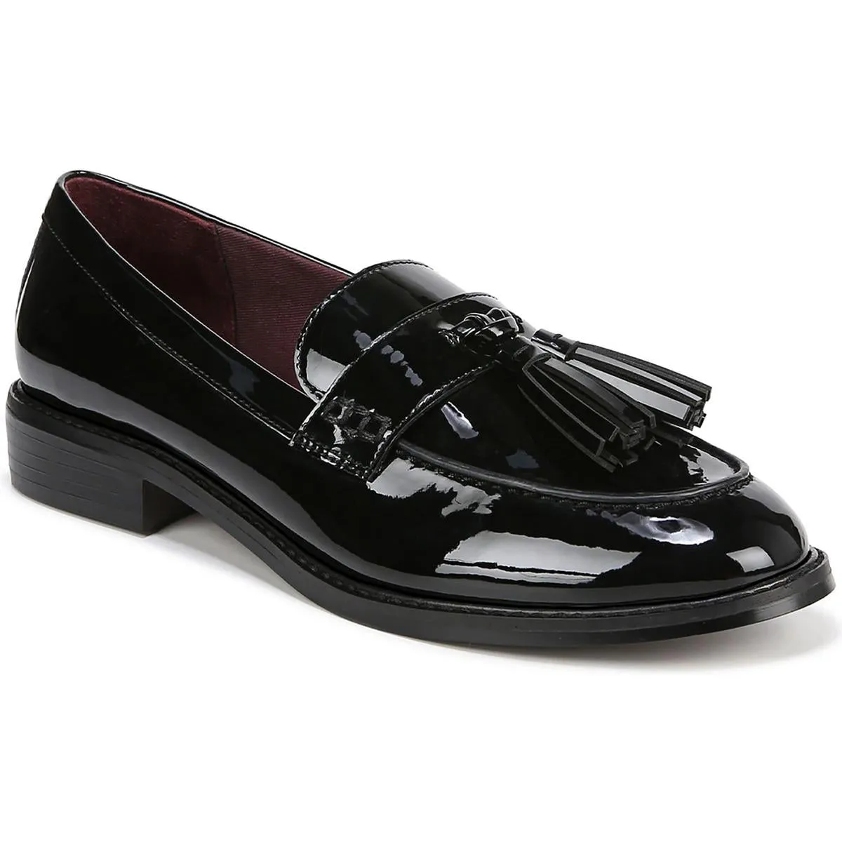 Carolyn Low Womens Patent Slip On Loafers