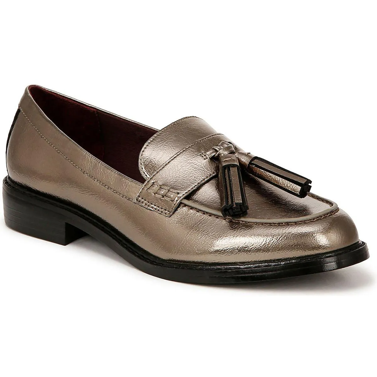 Carolyn Low Womens Patent Slip On Loafers