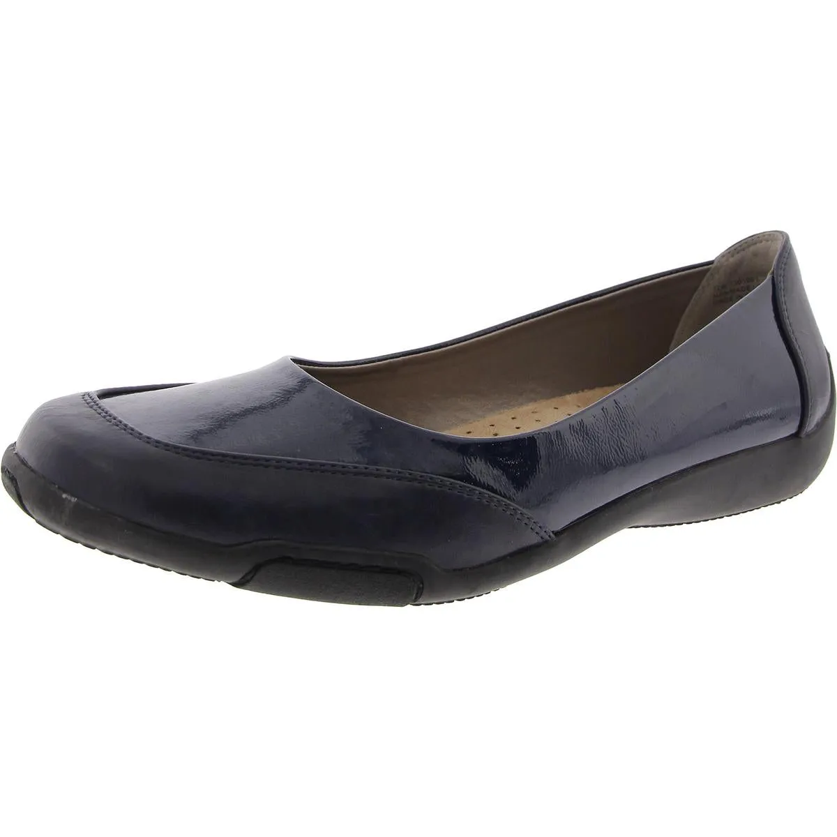 Cascade Womens Slip On Round Toe Ballet Flats