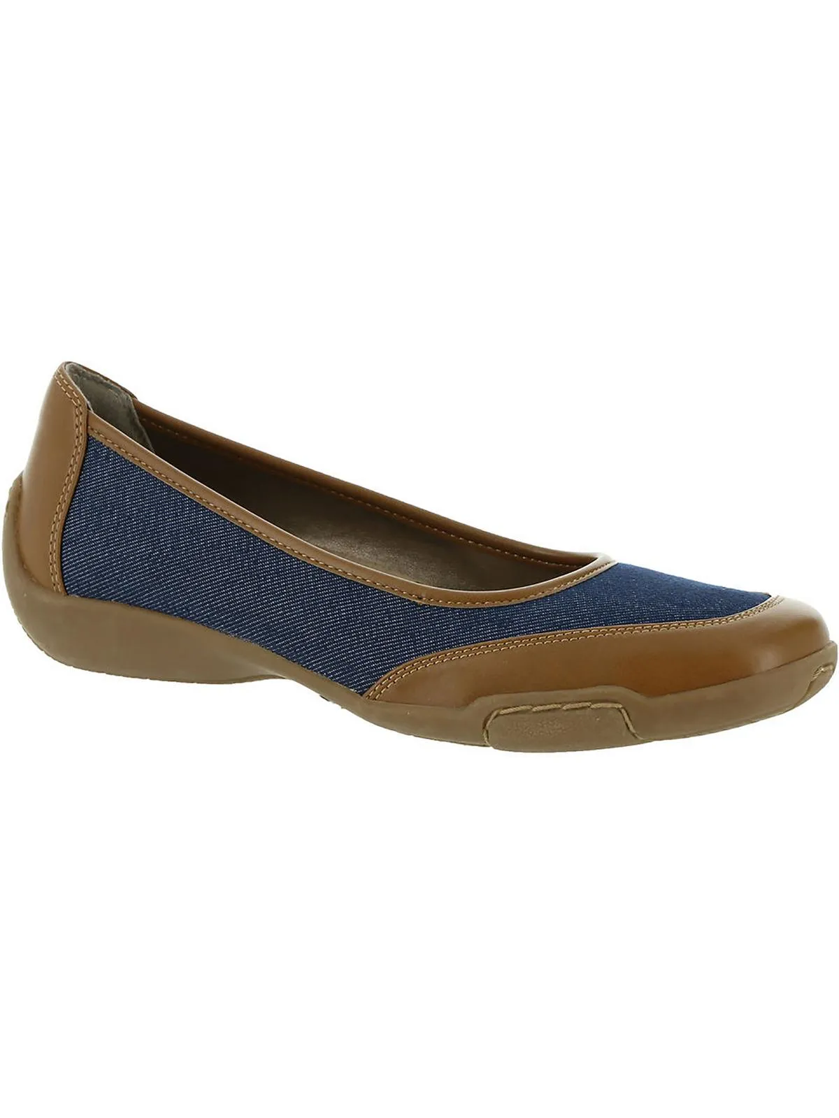 Cascade Womens Slip On Round Toe Ballet Flats