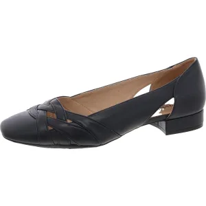 Cermen Womens Cut-Out Faux Leather Loafers