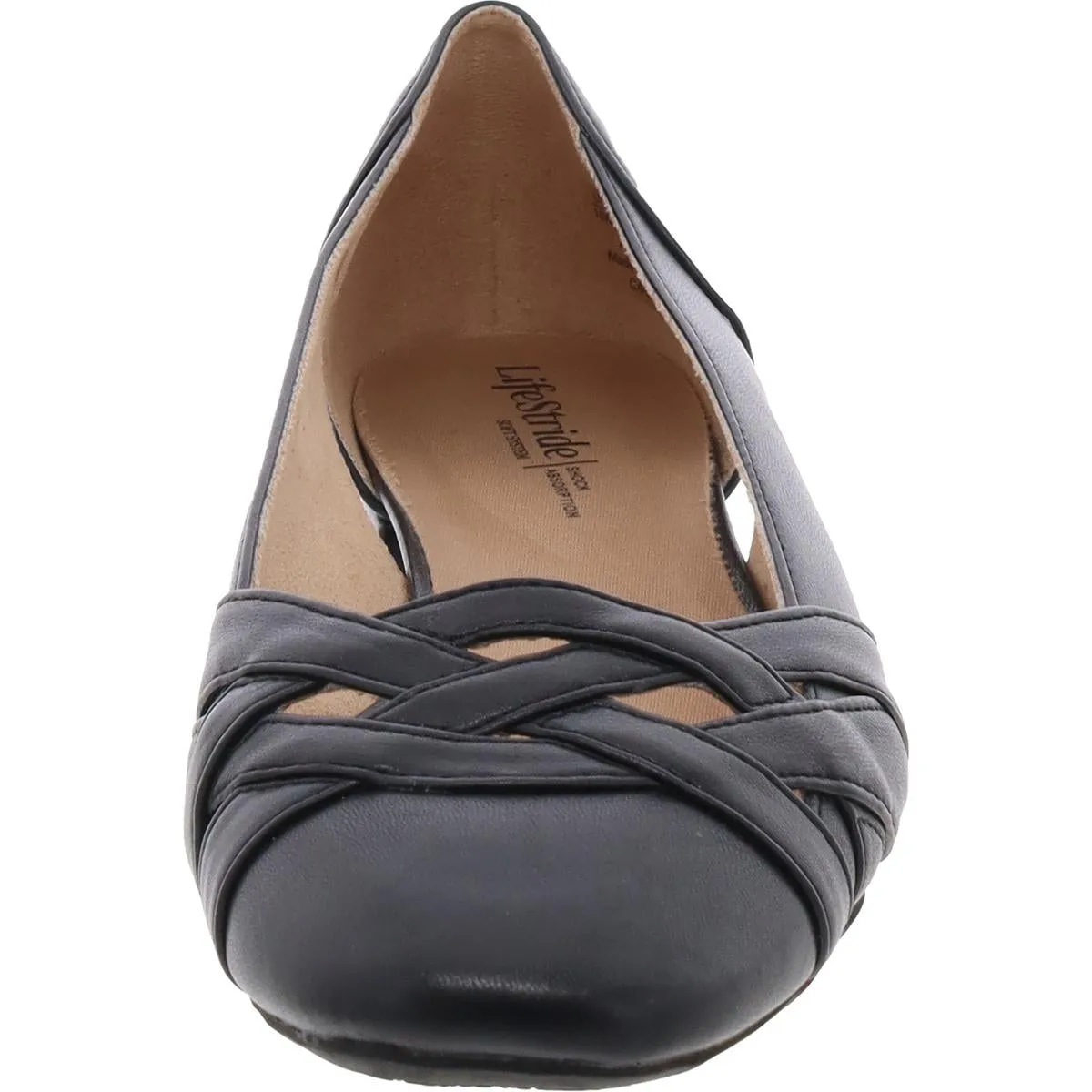 Cermen Womens Cut-Out Faux Leather Loafers