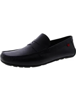 Charlton St Mens Leather Slip On Penny Loafers