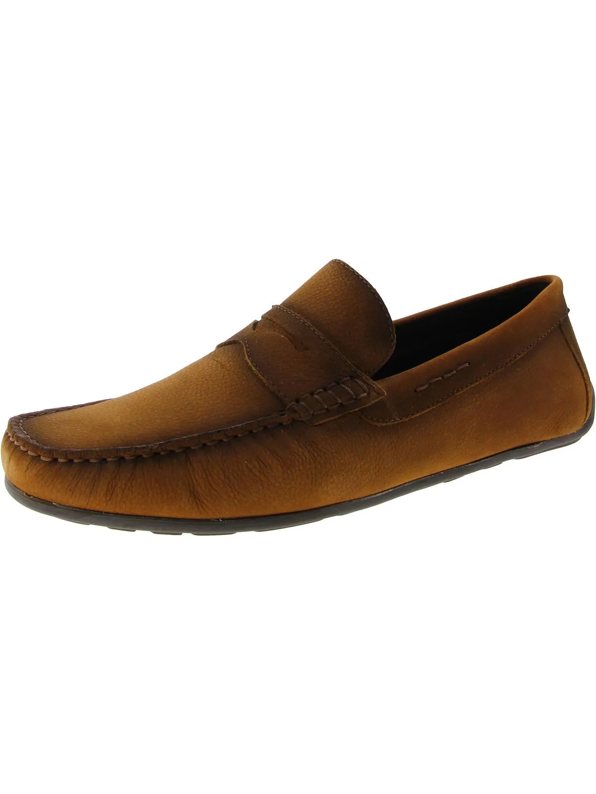 Charlton St Mens Leather Slip On Penny Loafers