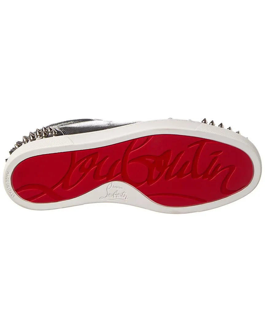 Christian Louboutin Louise Junior Spikes Leather Sneaker
