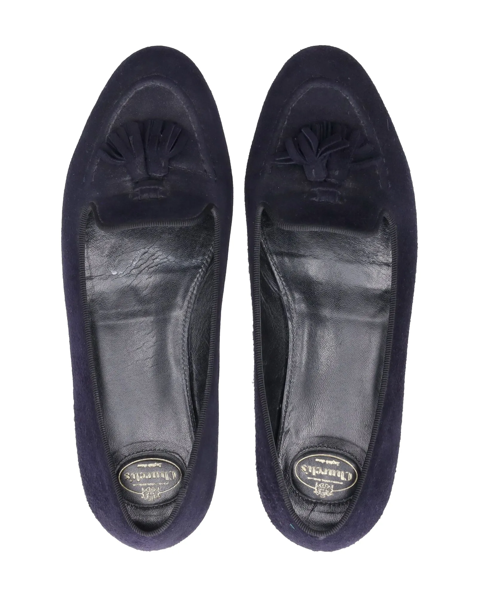 Church's Tassel Loafers in Navy Blue Suede