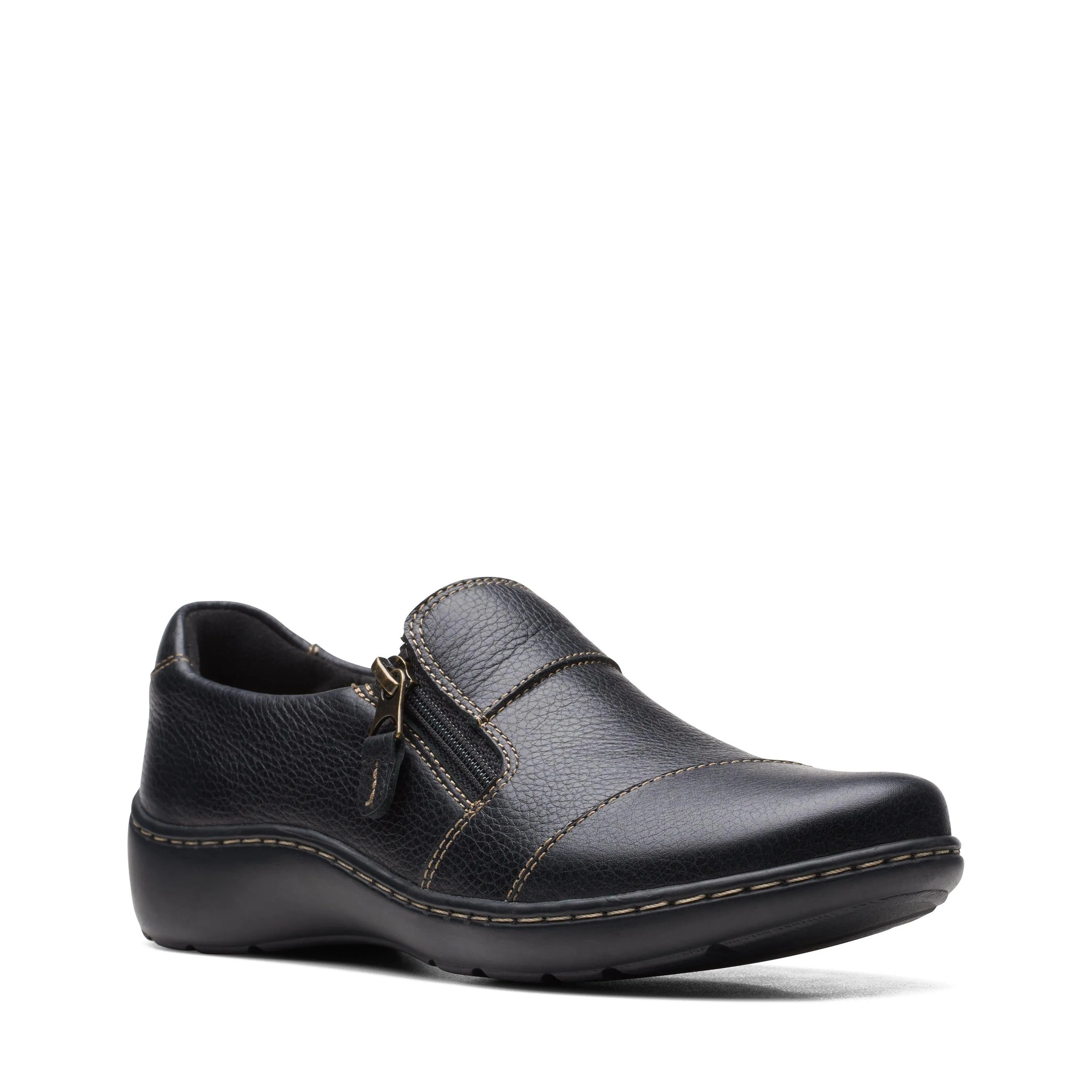 Clarks Cora Harbor in Black Leather