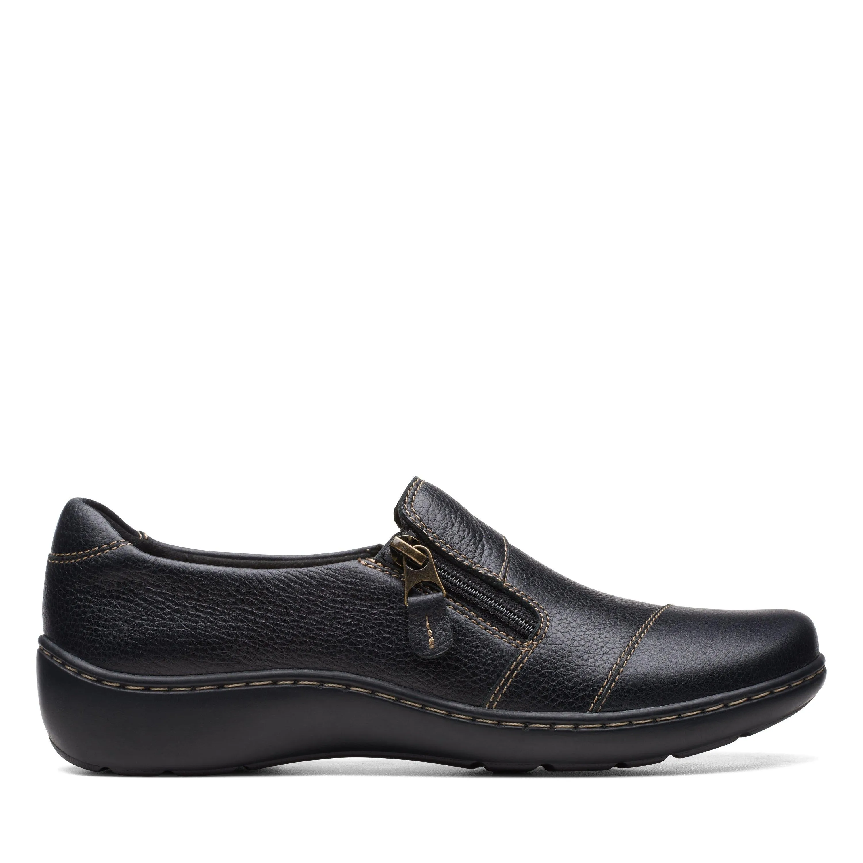 Clarks Cora Harbor in Black Leather