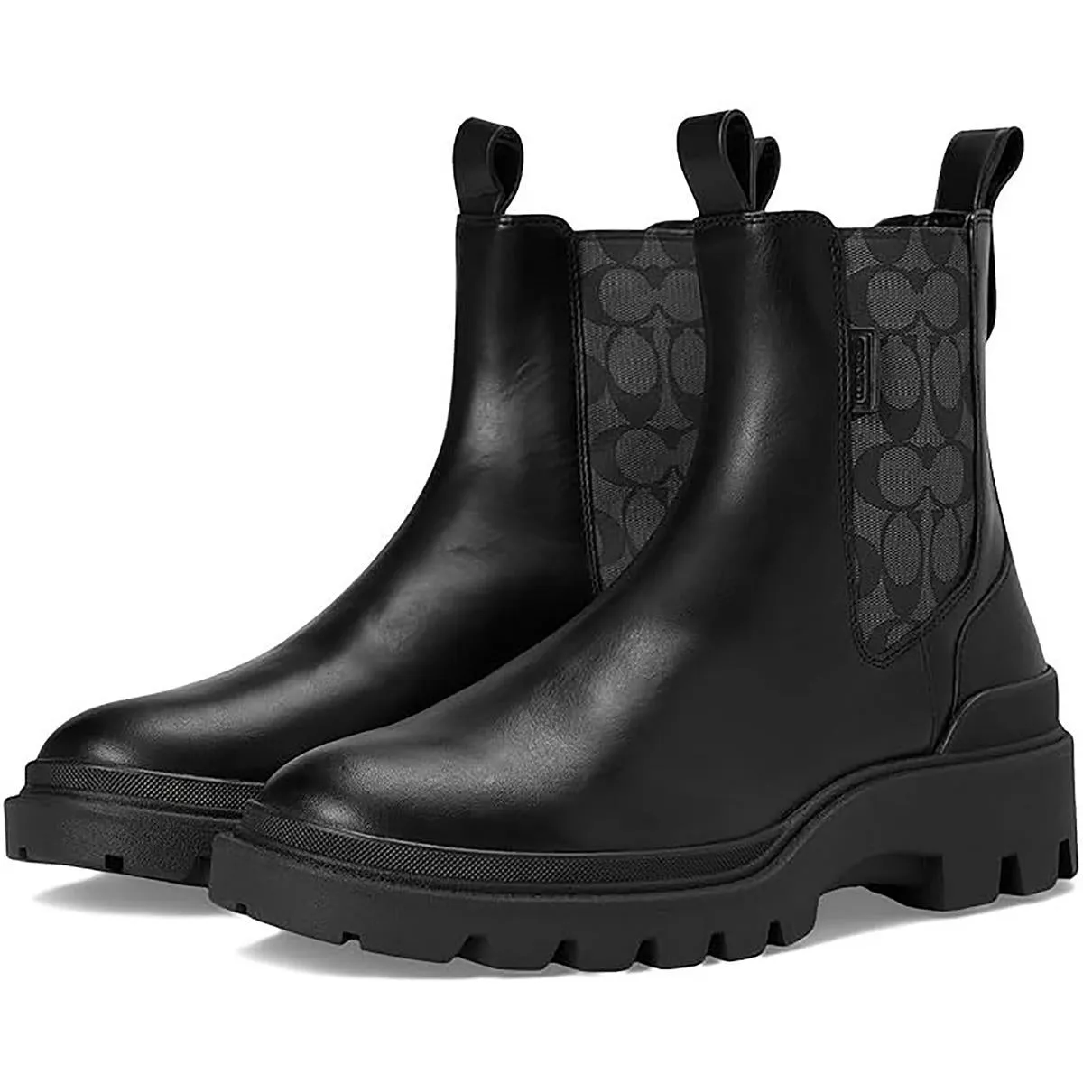 Colson Mens Logo Leather Chelsea Boots