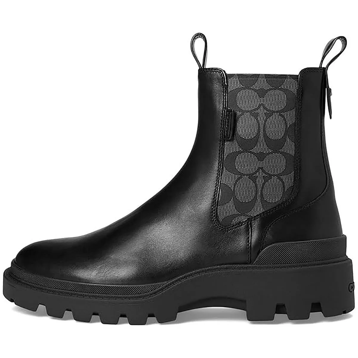 Colson Mens Logo Leather Chelsea Boots